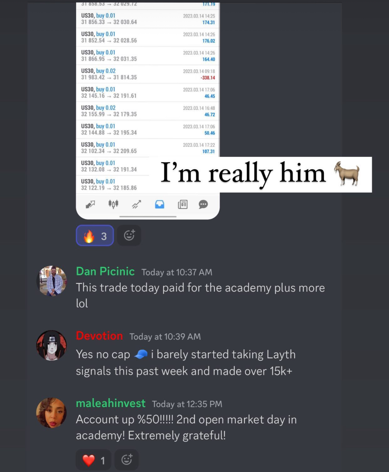 Dan Picinic and students: this trade paid for the academy plus more