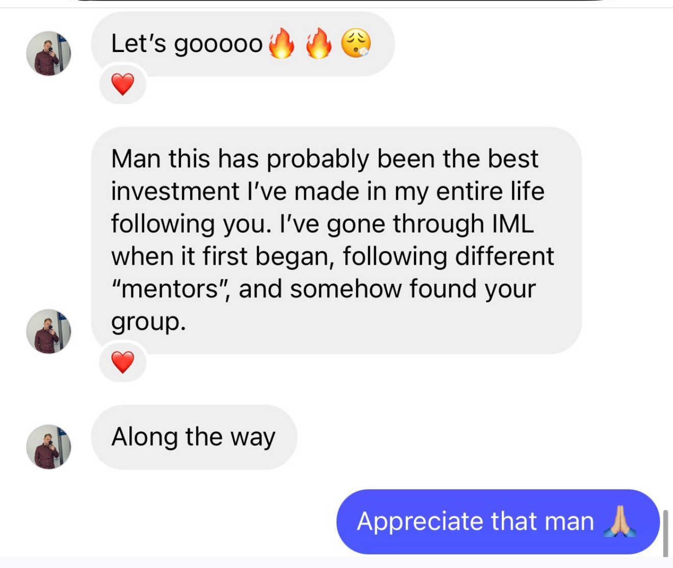 Student DM: best investment I've made in my entire life